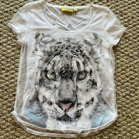 Princess Vera Wang Sheer Illusion Tiger Shirt - Picture 1 of 5